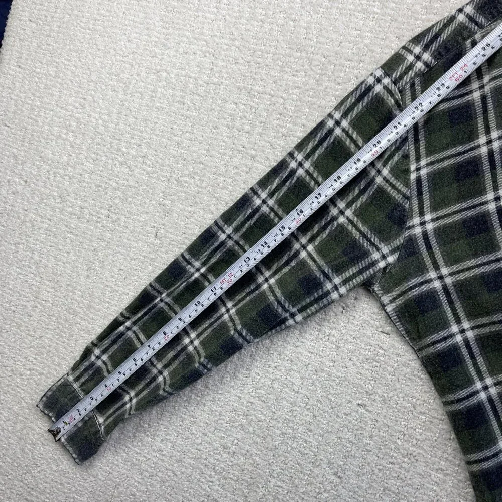 Ranch Gear Flannel Lumberjack Button Shirt Forest Green Western Men Sz M - Picture 9 of 13